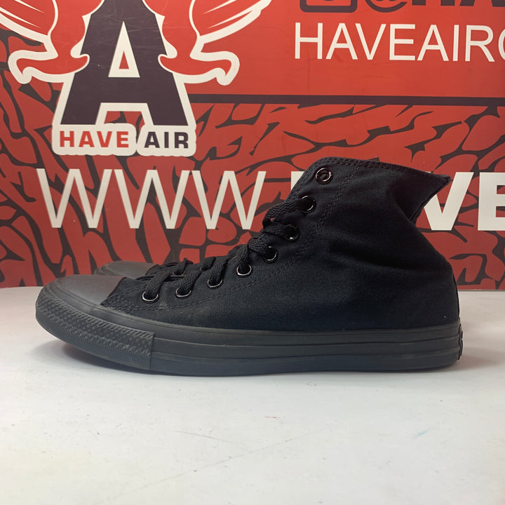 Converse Chuck Taylor All Star Classic High All Black  Size Mens 9/Womens 11 Worn