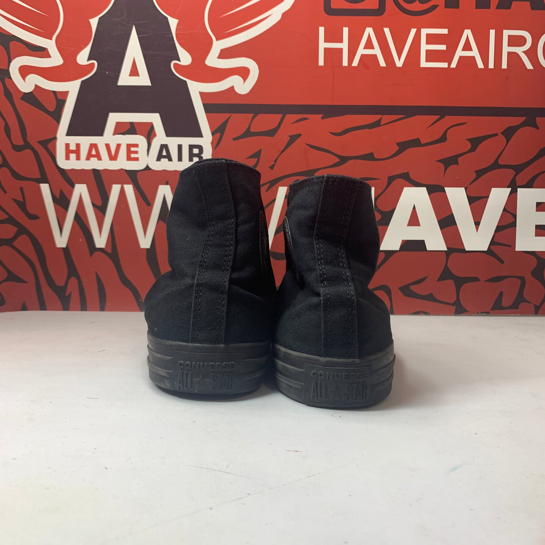 Converse Chuck Taylor All Star Classic High All Black  Size Mens 9/Womens 11 Worn