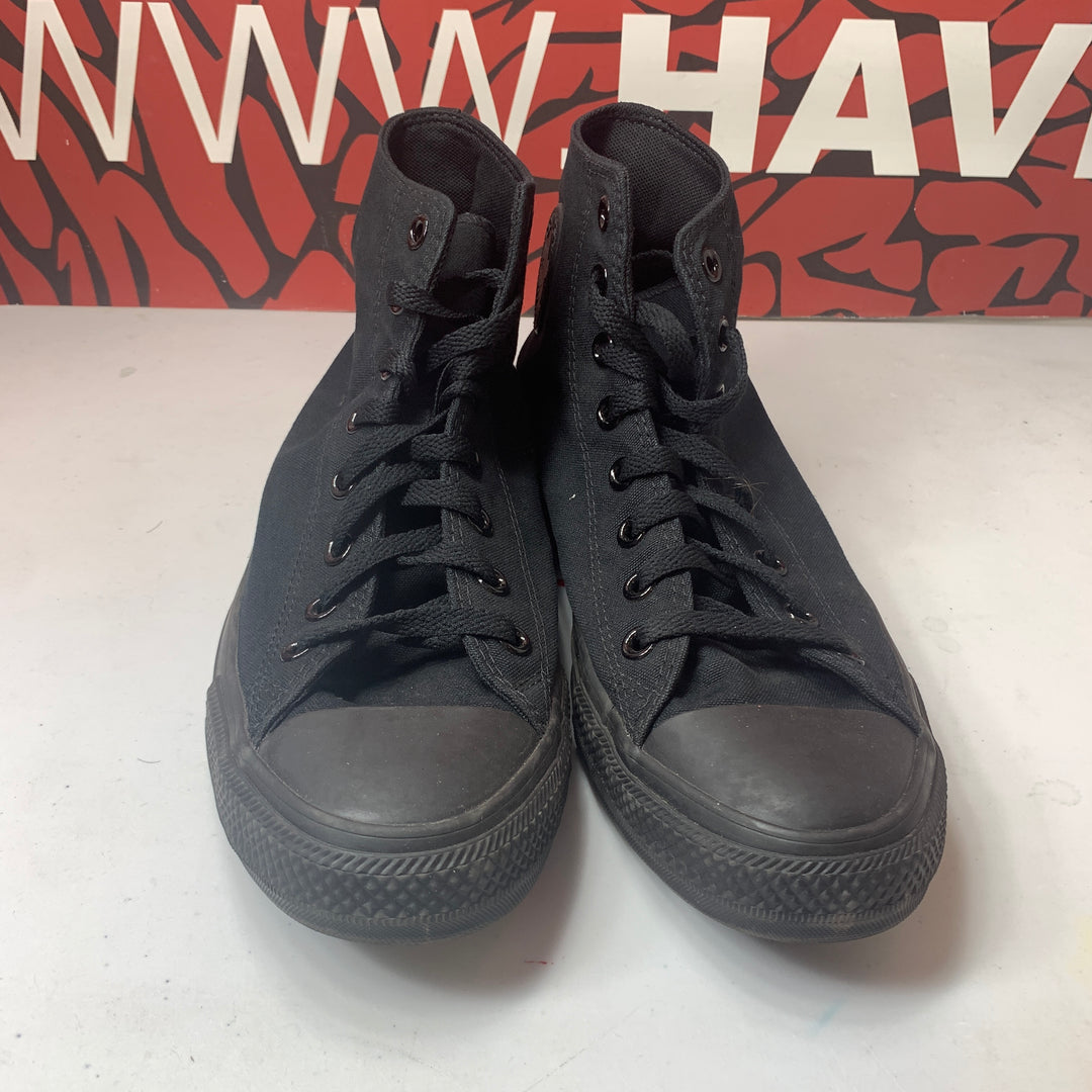 Converse Chuck Taylor All Star Classic High All Black  Size Mens 9/Womens 11 Worn