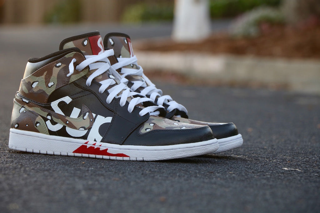 Supreme Nike Jordan 1 Custom Shoes