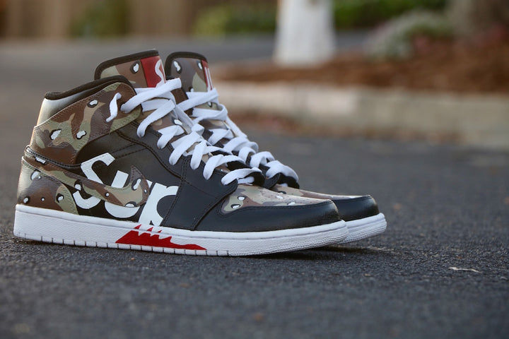 Supreme Nike Jordan 1 Custom Shoes