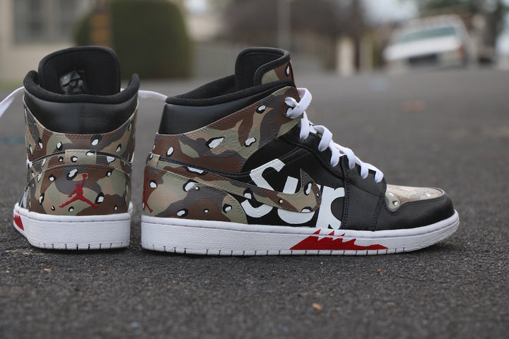 Supreme Nike Jordan 1 Custom Shoes