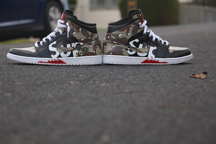 Supreme Nike Jordan 1 Custom Shoes
