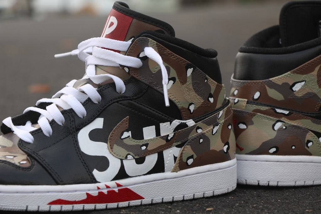 Supreme Nike Jordan 1 Custom Shoes