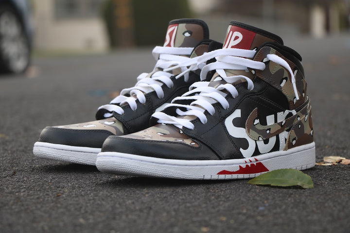 Supreme Nike Jordan 1 Custom Shoes