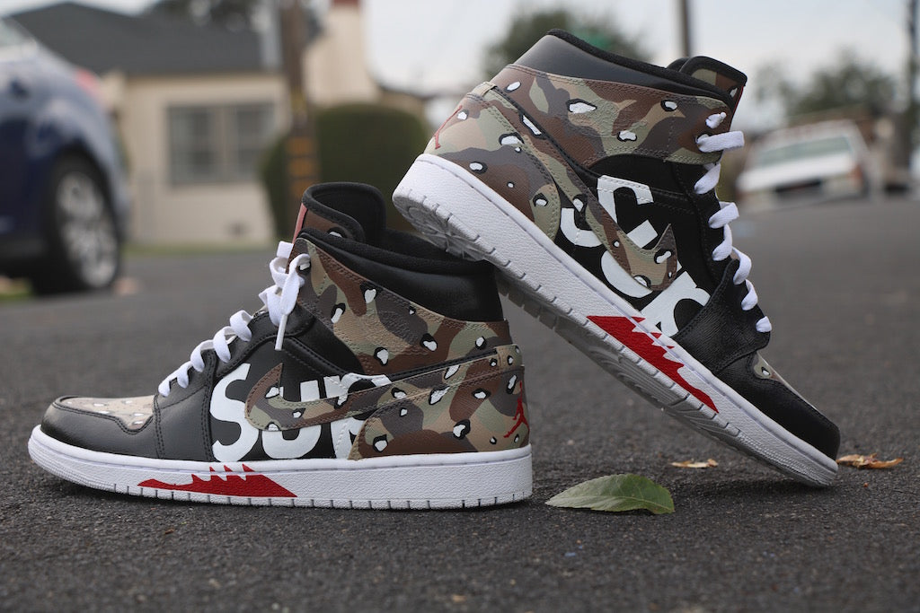 Supreme Nike Jordan 1 Custom Shoes