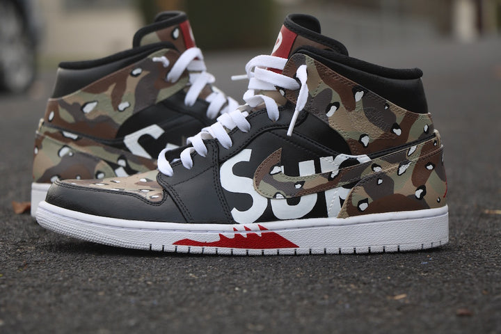 Supreme Nike Jordan 1 Custom Shoes