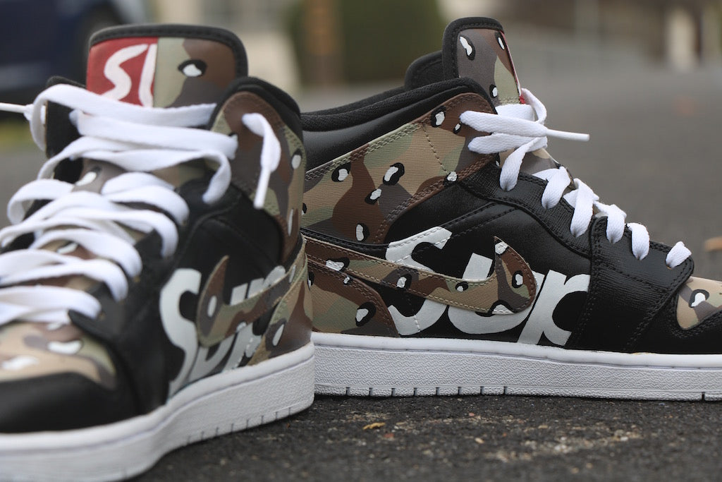 Supreme Nike Jordan 1 Custom Shoes