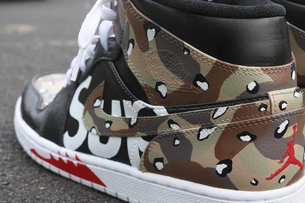 Supreme Nike Jordan 1 Custom Shoes – HaveAir