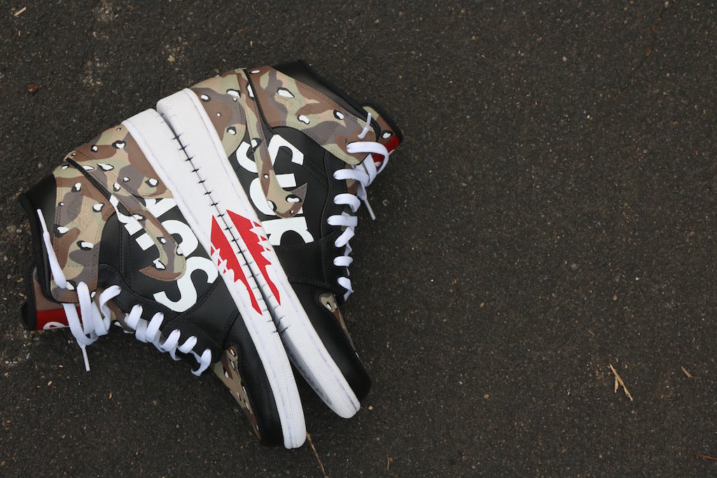 Supreme Nike Jordan 1 Custom Shoes