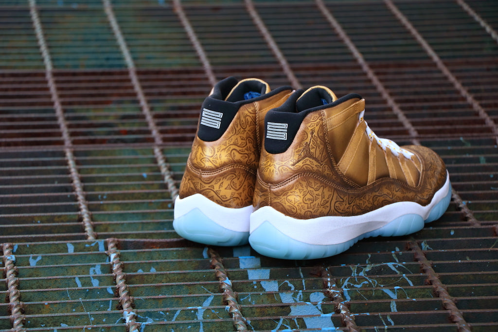 Ace of Spades Jordan 11 Custom Hand Painted Shoes