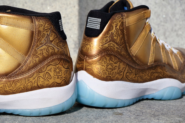 Ace of Spades Jordan 11 Custom Hand Painted Shoes