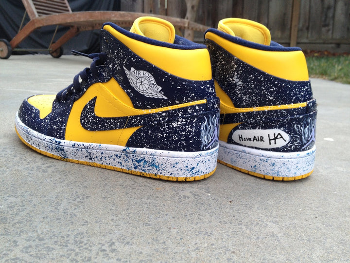 Warriors Ground Nike Air Jordan 1 Custom Shoes