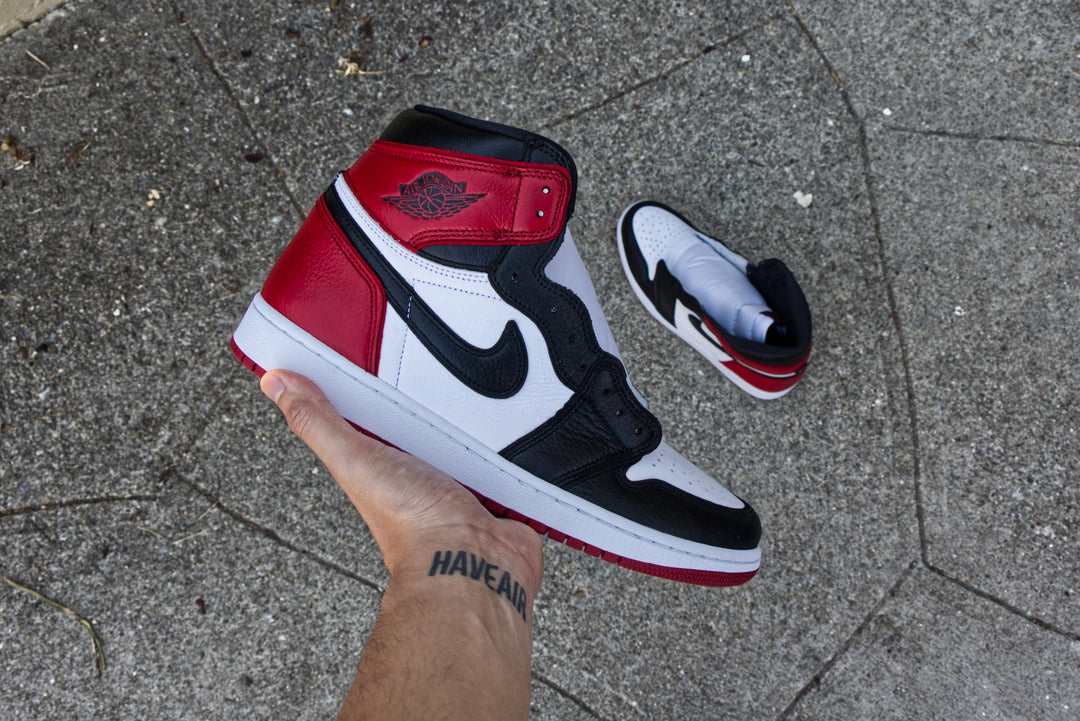 Black Toe Bloodline Nike Air Jordan 1 Conversion