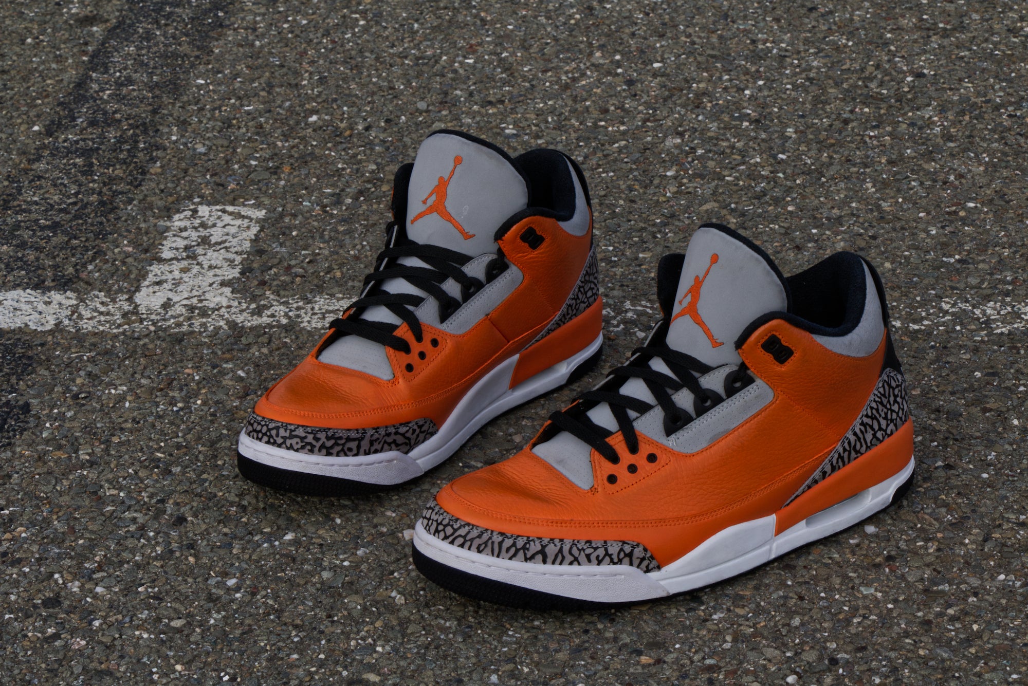 jordan 3 orange and grey