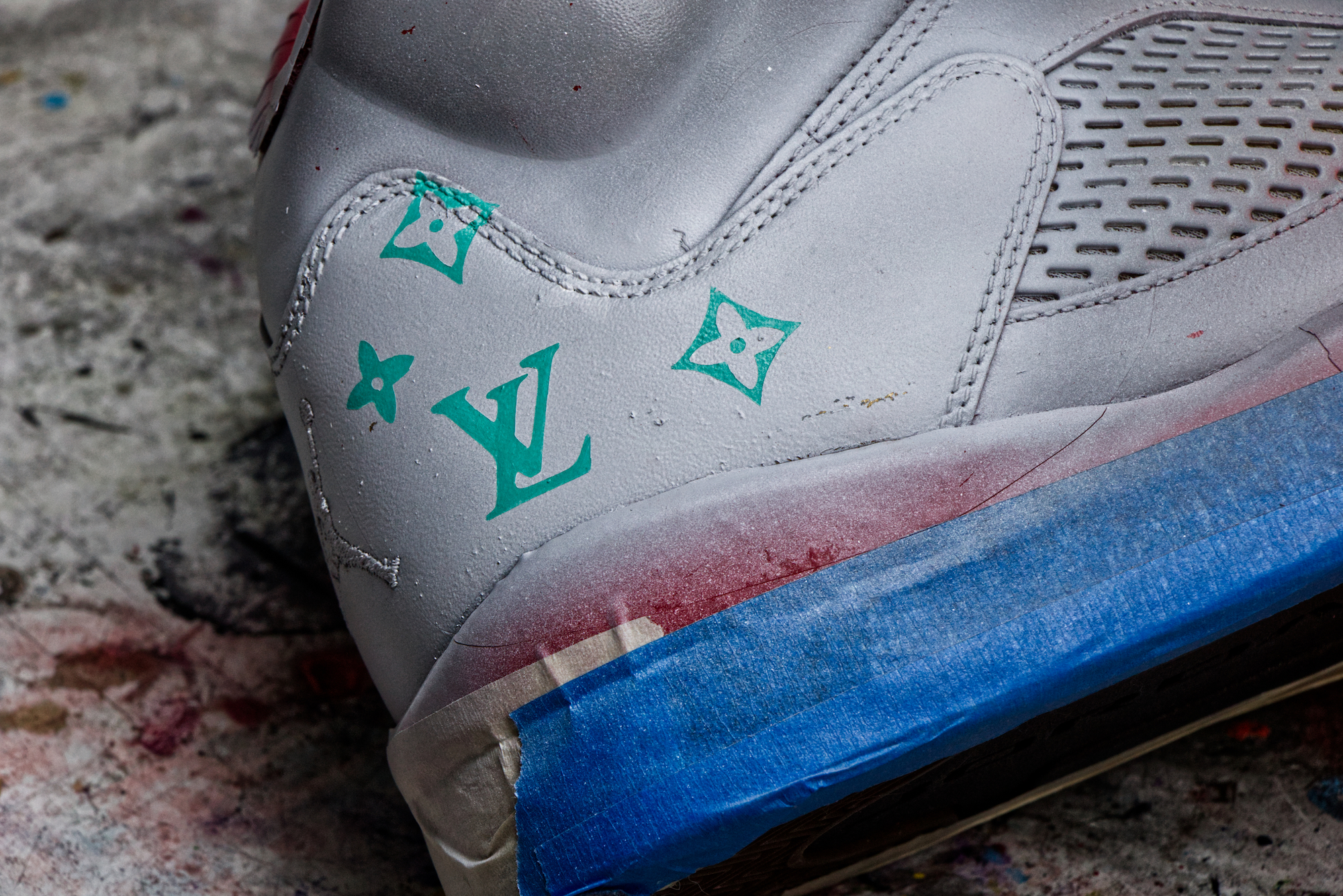 Vinyl LV Stencil for Custom Shoes – HaveAir Customs